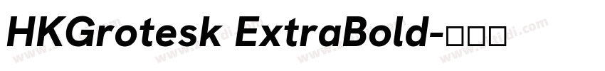 HKGrotesk ExtraBold字体转换